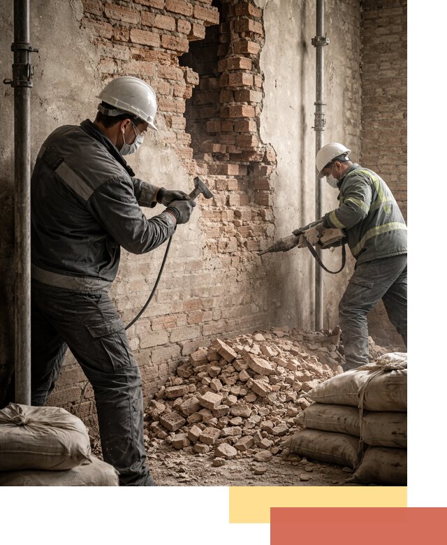 Демонтаж кирпичных стен в Биробиджане быстро и безопасно