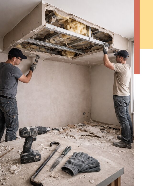 Демонтаж короба из гипсокартона в Биробиджане от 1541 руб. — быстро и недорого | ОТДЕЛОЧНИК-Брб