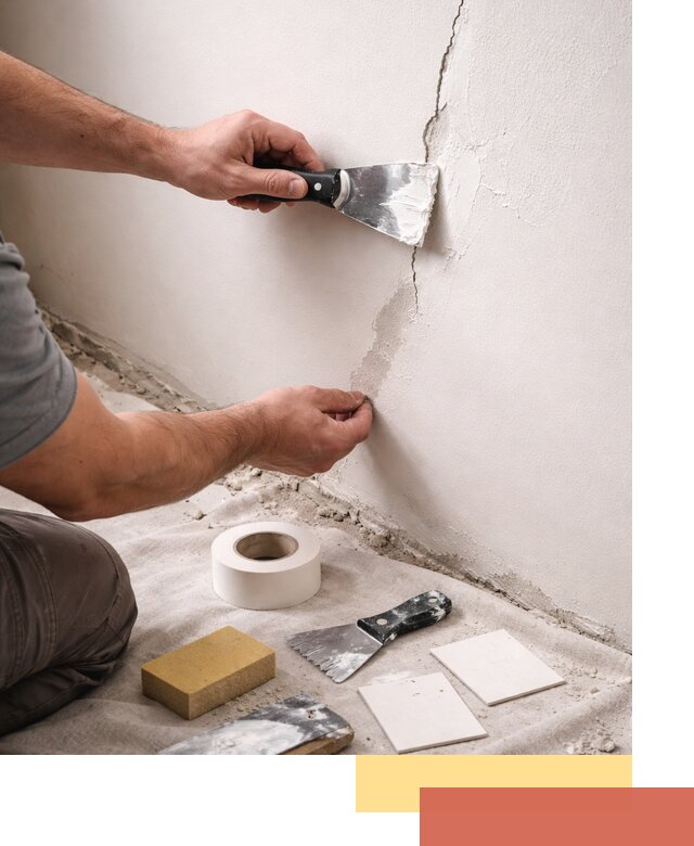 Заделка трещин и сколов в стенах и потолках в Биробиджане