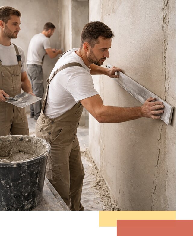 Штукатурка стен без маяков в Биробиджане быстро и качественно