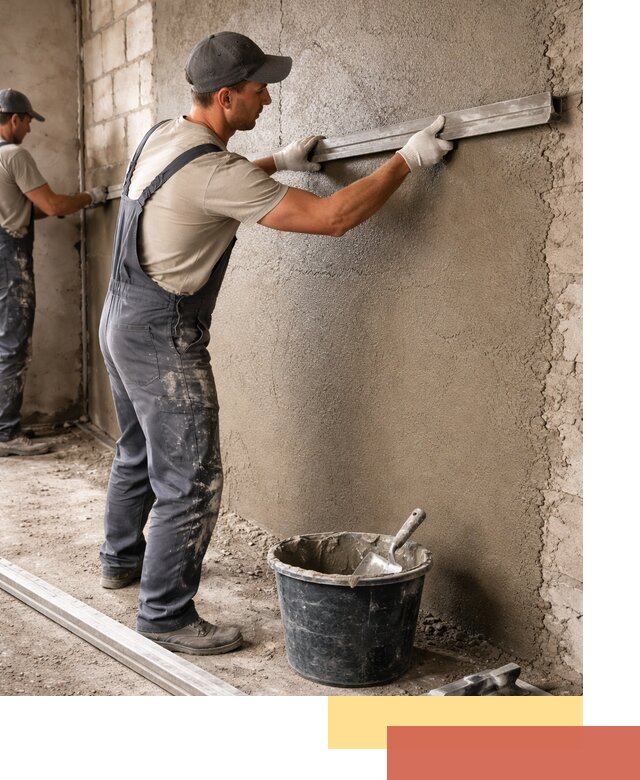 Штукатурка стен цементно-песчаная в Биробиджане профессионально