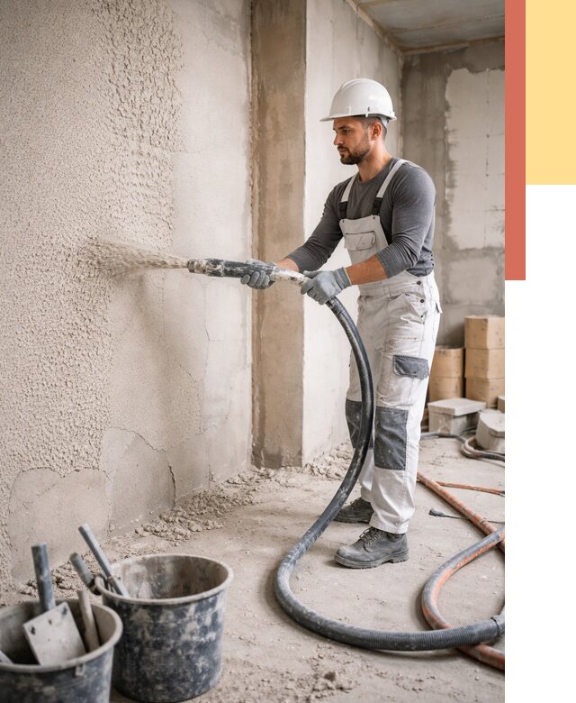 Машинная штукатурка стен в Биробиджане под ключ от 6590 руб./м2 | ОТДЕЛОЧНИК-Брб