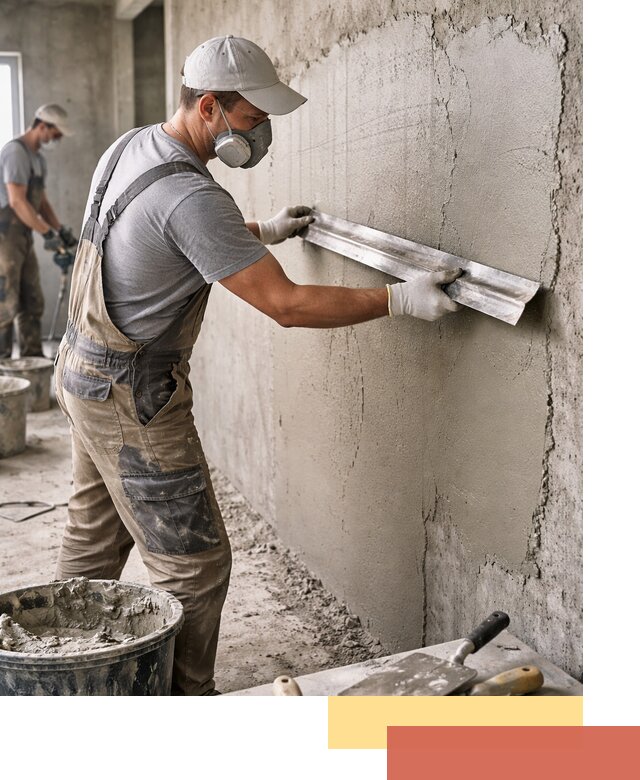 Штукатурка бетонных стен в Биробиджане качественно и долговечно