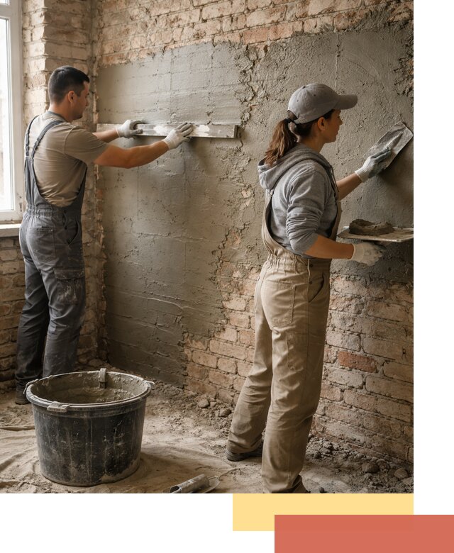 Штукатурка кирпичных стен в Биробиджане — качественно и надежно