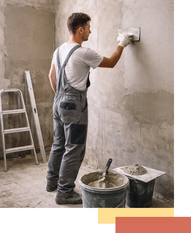 Штукатурка стен в ванной под ключ в Биробиджане