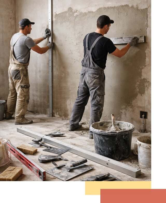 Профессиональная штукатурка стен под плитку в Биробиджане