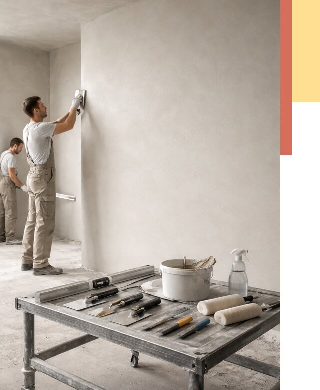 Штукатурка стен под покраску в Биробиджане от 4562 руб./м² — качественно и недорого | ОТДЕЛОЧНИК-Брб