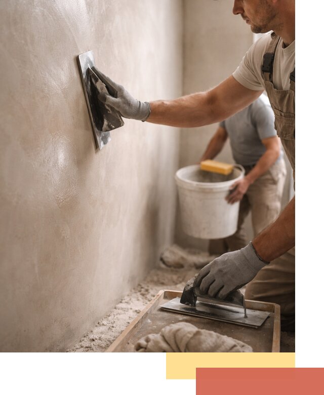 Нанесение марокканской штукатурки таделакт в Биробиджане