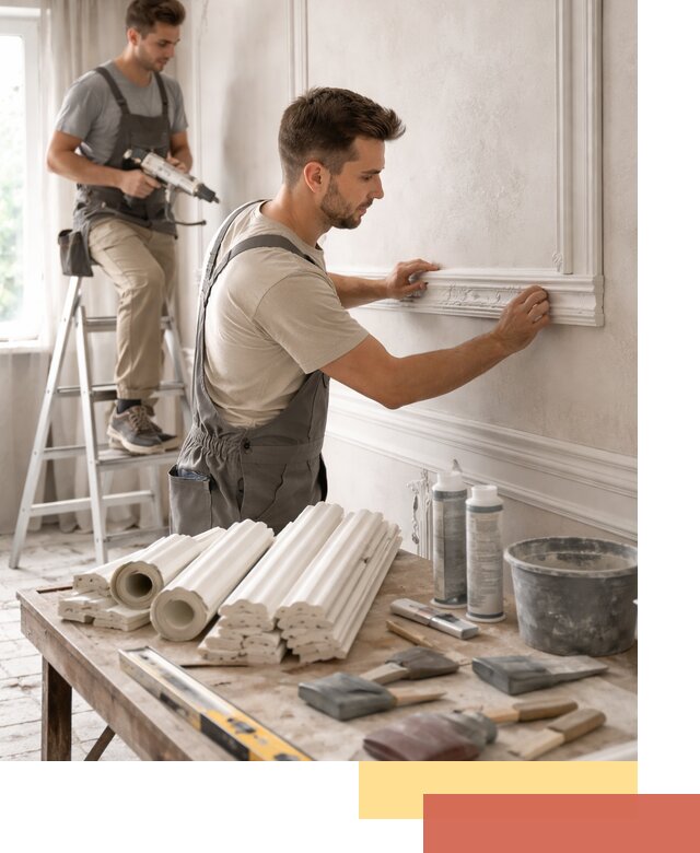 Монтаж лепнины на стены в Биробиджане профессионально и качественно