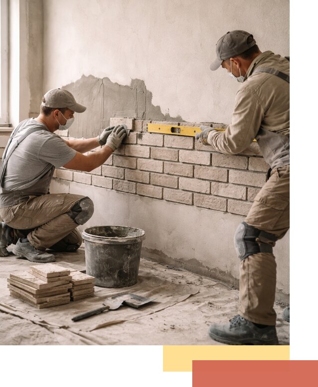 Монтаж декоративного кирпича профессионально в Биробиджане