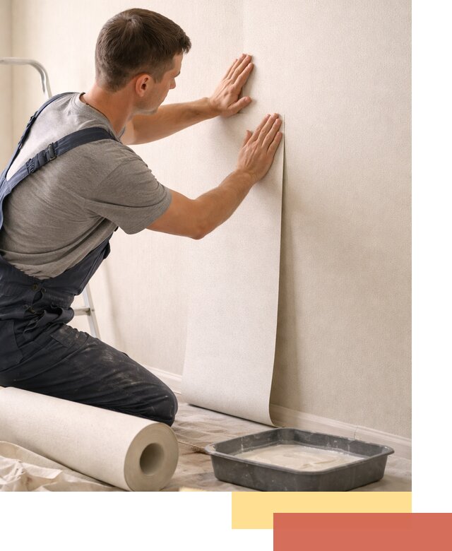 Поклейка флизелиновых обоев в Биробиджане качественно и быстро