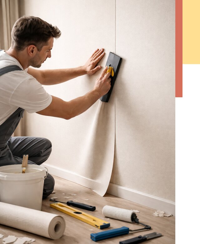 Поклейка виниловых обоев в Биробиджане от 4562 руб. | Быстро и недорого — ОТДЕЛОЧНИК-Брб