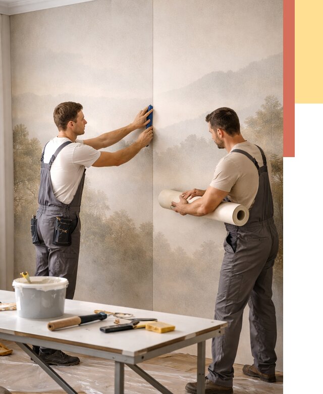 Поклейка фотообоев в Биробиджане от 8617 руб/м² — быстро и недорого | ОТДЕЛОЧНИК-Брб