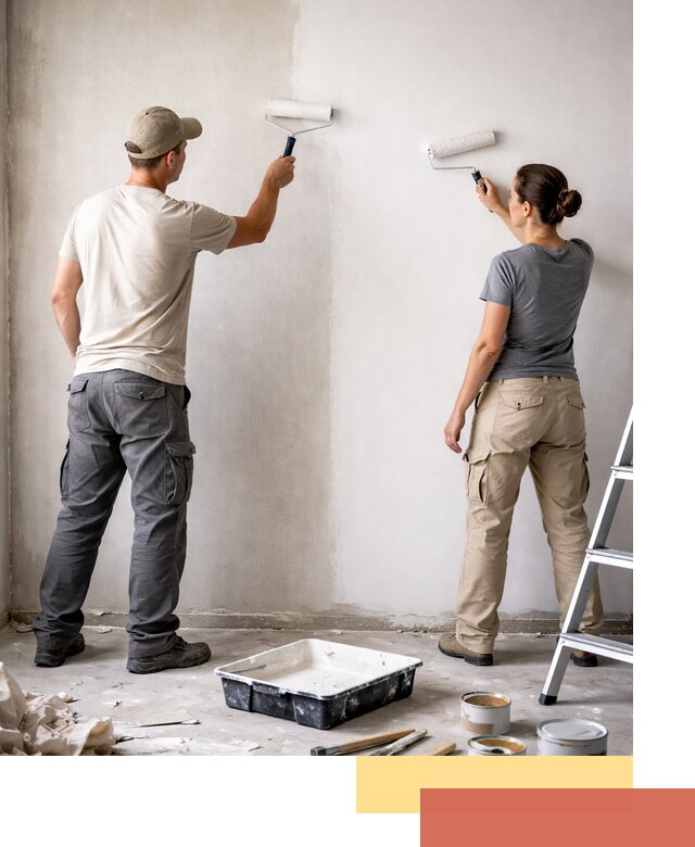 Окраска стен по стеклохолсту в Биробиджане качественно и долговечно