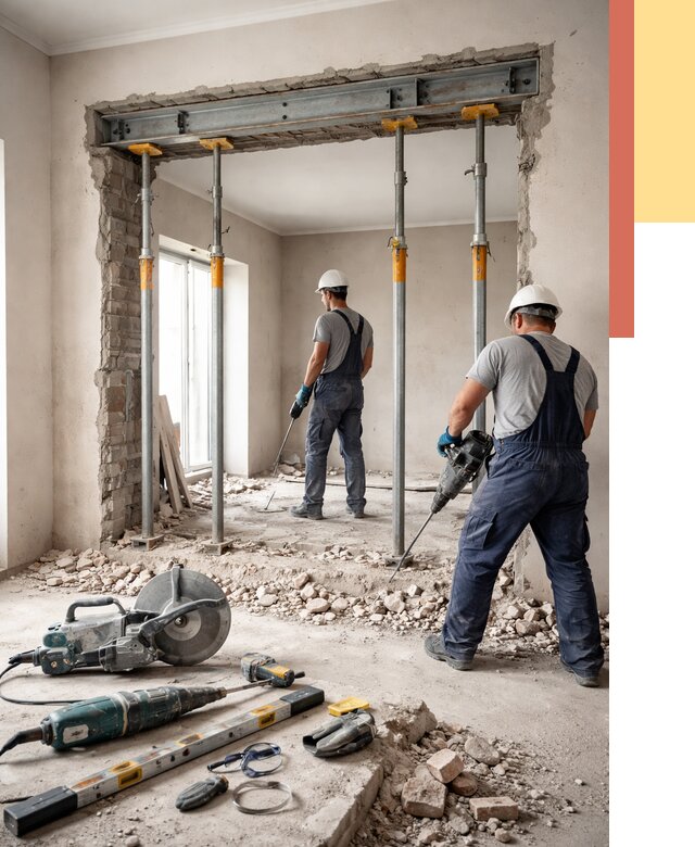 Прорезка проема в стене в Биробиджане от 4562 руб. — быстро и недорого | ОТДЕЛОЧНИК-Брб