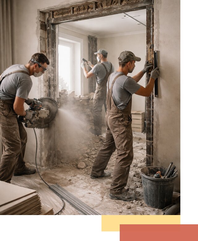 Расширение дверного проема под установку новой двери в Биробиджане