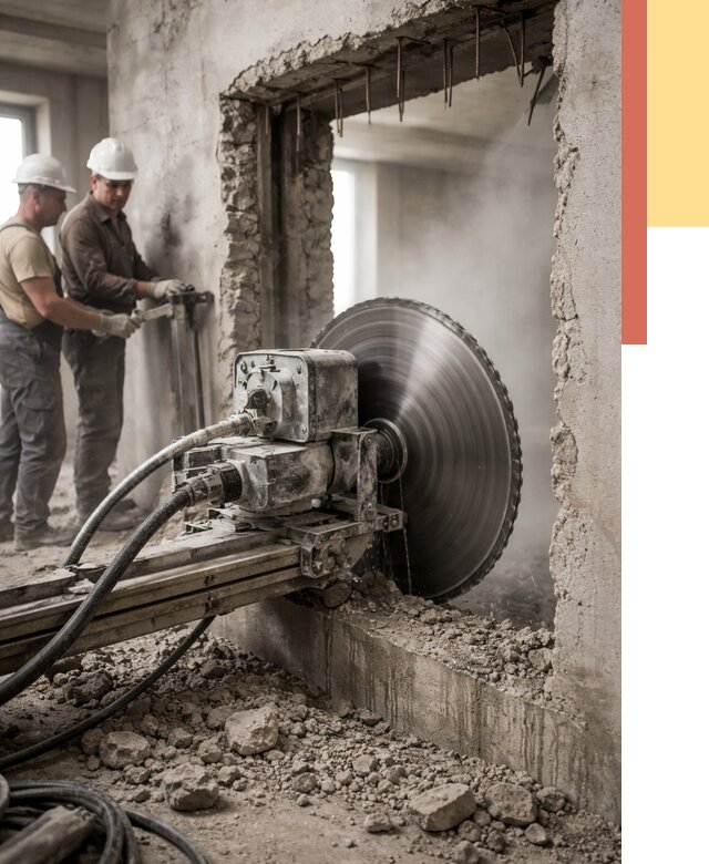 Алмазная резка проемов в Биробиджане от 4562 руб. быстро и недорого | ОТДЕЛОЧНИК-Брб