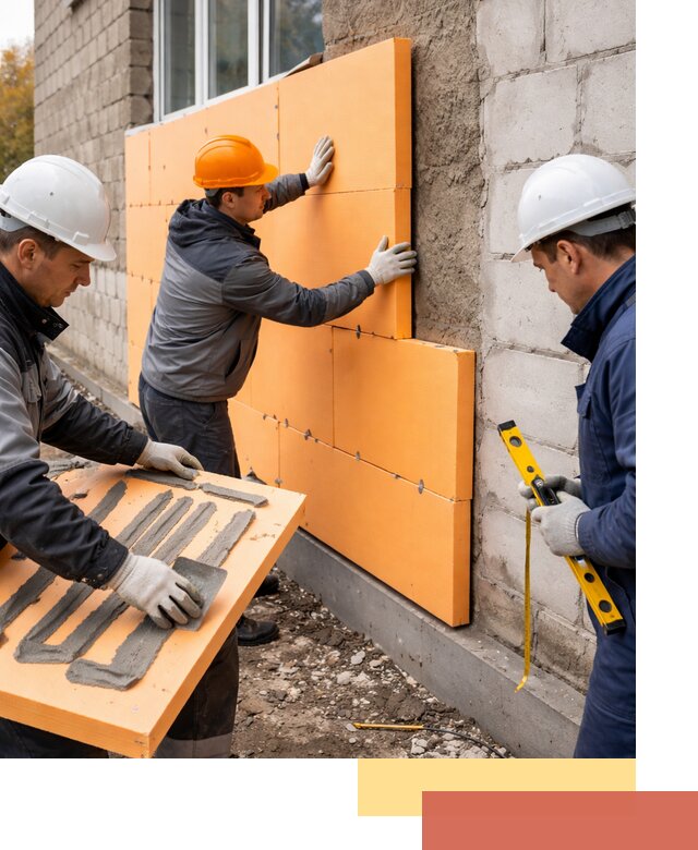 Утепление фасада пеноплексом под ключ в Биробиджане