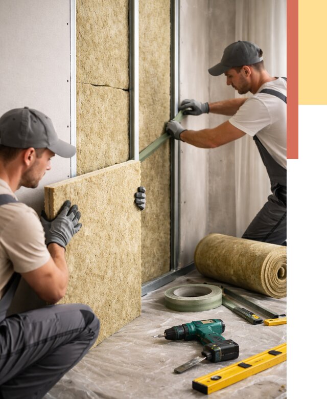 Шумоизоляция стен в Биробиджане под ключ от 1876 руб. | ОТДЕЛОЧНИК-Брб