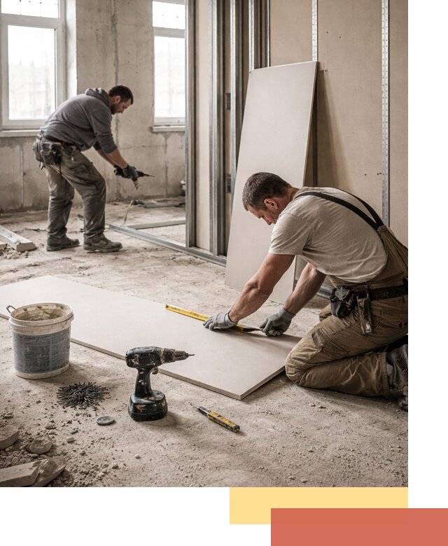 Кладка перегородок из ПГП под ключ в Биробиджане