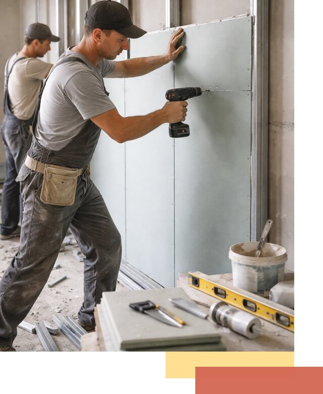 Кладка влагостойких перегородок ПГП в Биробиджане