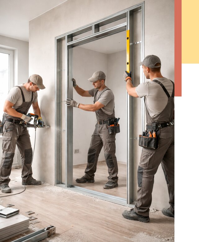 Устройство дверного проема в перегородке в Биробиджане от 4562 руб. под ключ | ОТДЕЛОЧНИК-Брб