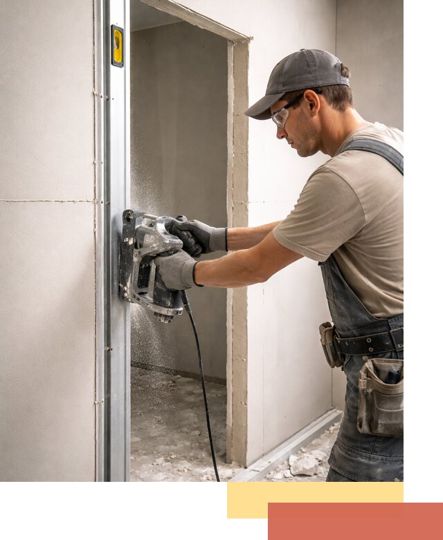 Устройство дверного проема в перегородке в Биробиджане