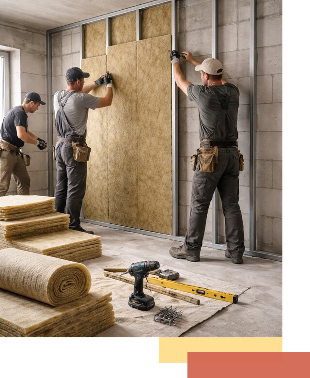 Шумоизоляция перегородок из блоков в Биробиджане — монтаж и защита шумоизоляцией