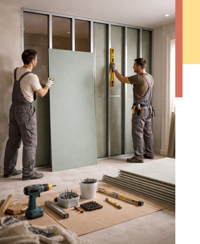 Перегородка из влагостойкого гипсокартона в Биробиджане от 4866 руб. — монтаж под ключ | ОТДЕЛОЧНИК-Брб