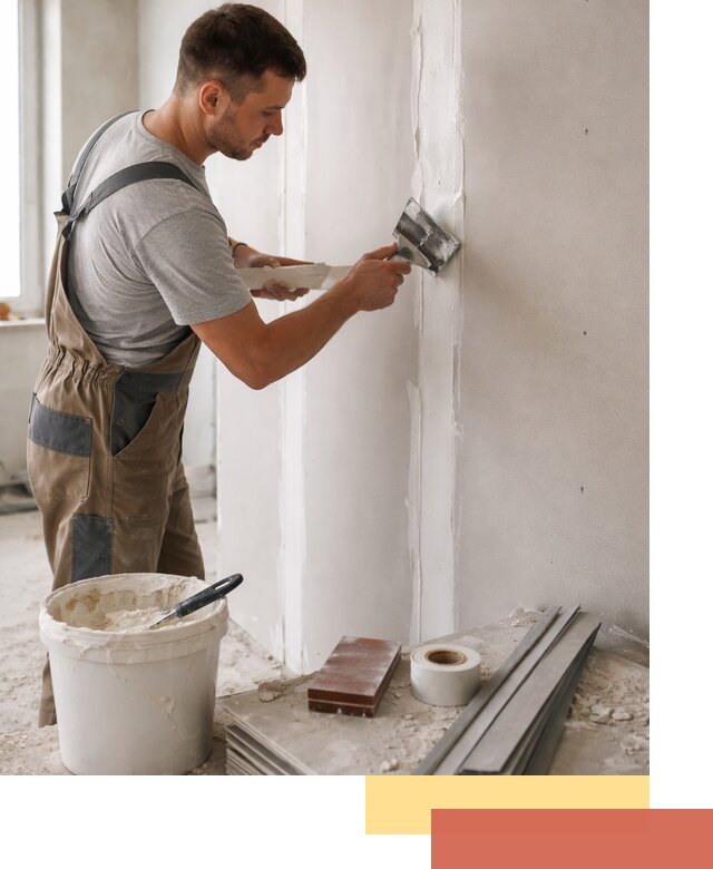 Шпаклевка перегородок из гипсокартона в Биробиджане качественно и быстро