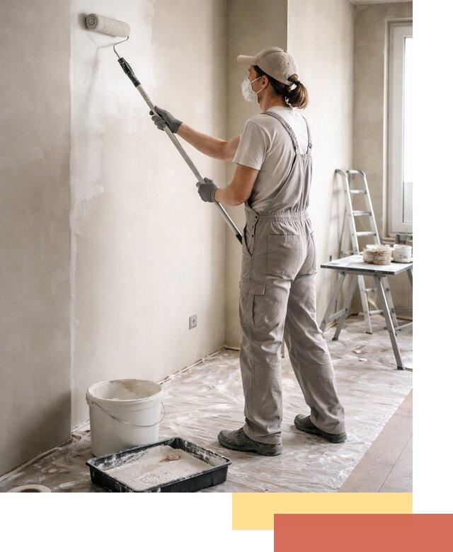 Покраска перегородок из гипсокартона в Биробиджане качественно и недорого