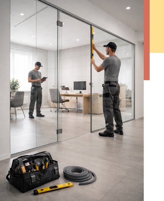 Цельностеклянные перегородки под ключ в Биробиджане от 9631 руб. — монтаж и цены | ОТДЕЛОЧНИК-Брб