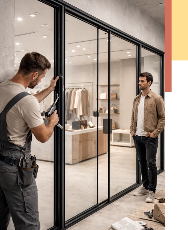 Стеклянные перегородки для магазинов в Биробиджане от 8313 руб. под ключ | ОТДЕЛОЧНИК-Брб