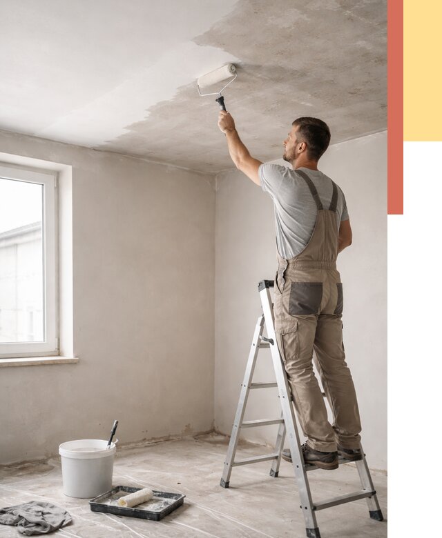 Грунтовка потолка в Биробиджане от 2535 руб. — быстро и недорого | ОТДЕЛОЧНИК-Брб