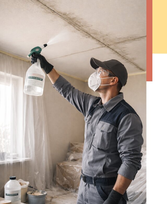 Антисептическая обработка потолка в Биробиджане от 2535 руб. | ОТДЕЛОЧНИК-Брб