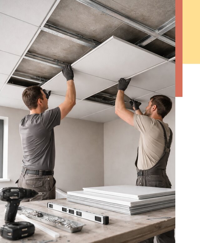 Монтаж кассетного потолка в Биробиджане от 4562 руб/м2 — установка и сборка | ОТДЕЛОЧНИК-Брб