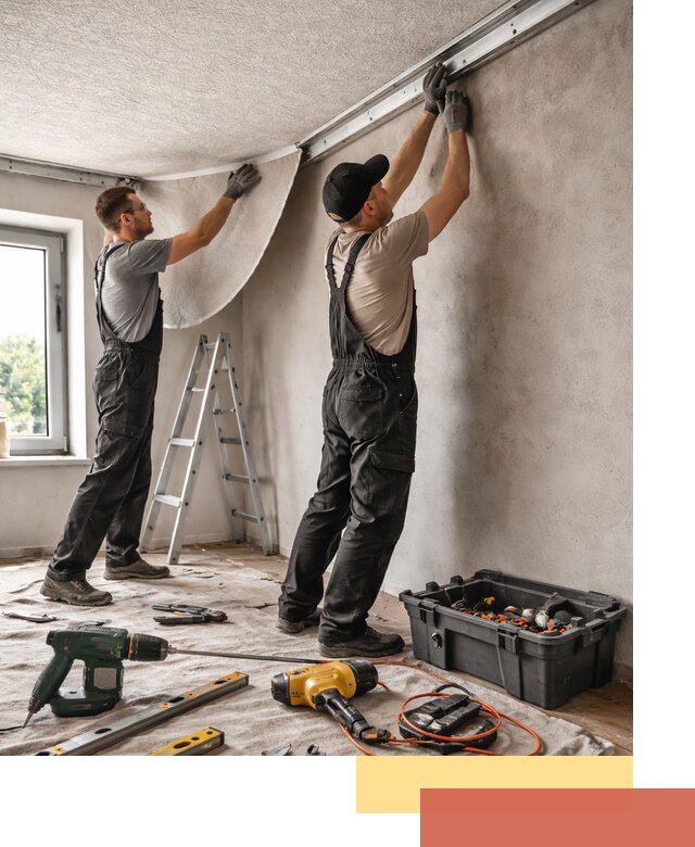 Монтаж фактурного натяжного потолка в Биробиджане качественно и быстро