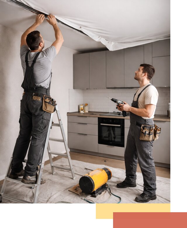 Монтаж натяжного потолка на кухне в Биробиджане