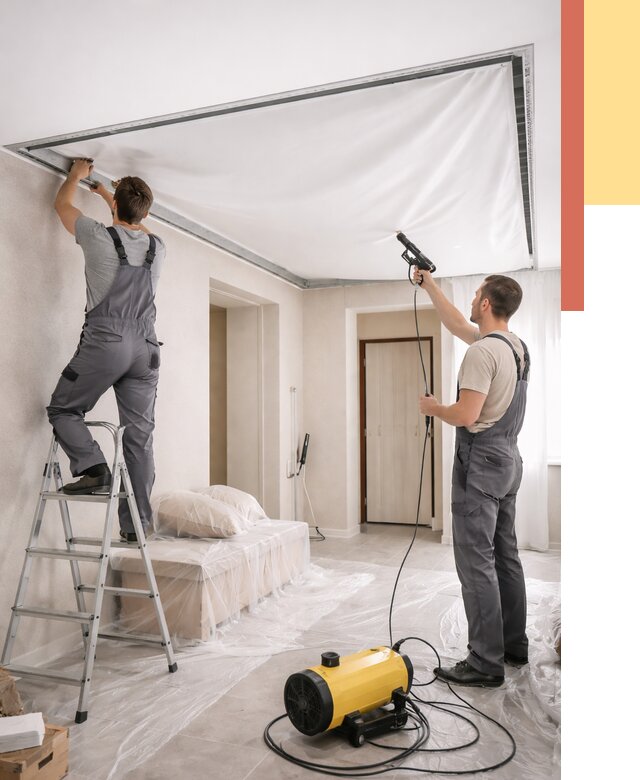 Монтаж натяжного потолка в прихожей в Биробиджане от 2687 руб. под ключ | ОТДЕЛОЧНИК-Брб