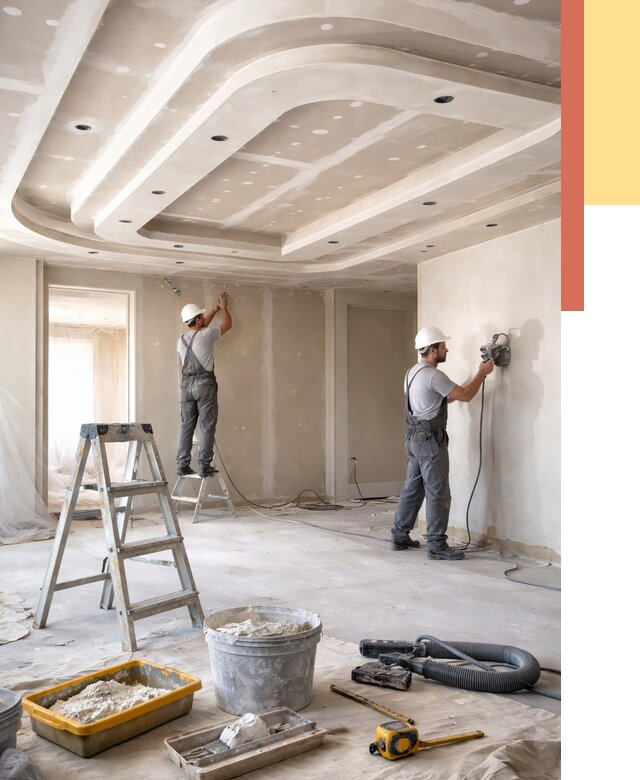 Многоуровневый потолок из гипсокартона в Биробиджане от 760 руб. под ключ | ОТДЕЛОЧНИК-Брб