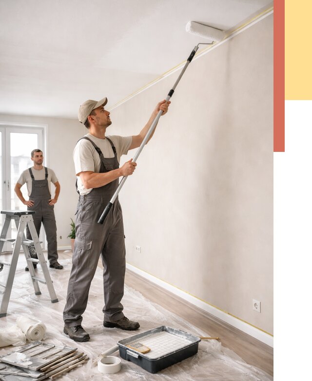 Покраска потолка из гипсокартона в Биробиджане от 4562 руб./м2 — услуги под ключ | ОТДЕЛОЧНИК-Брб