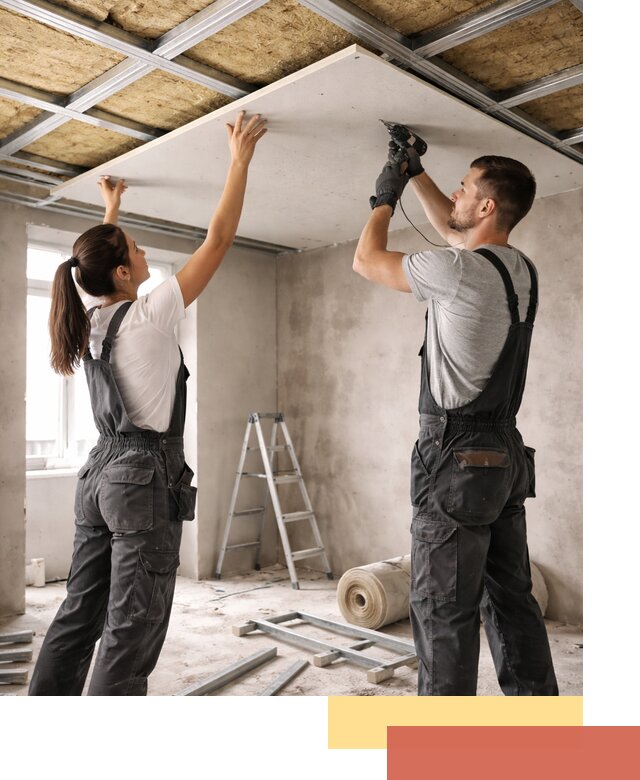 Звукоизоляция потолка из ГКЛ в Биробиджане профессионально и надежно