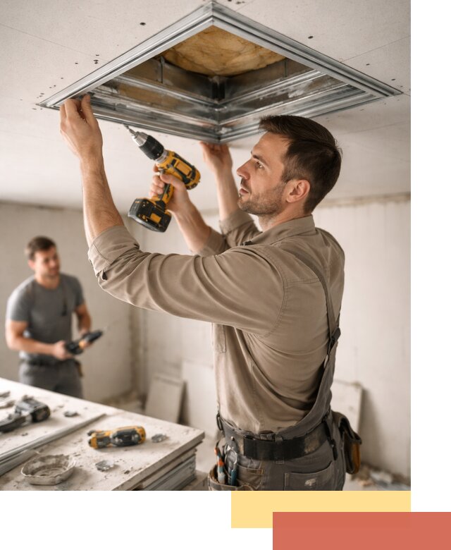 Монтаж люка в потолок из ГКЛ в Биробиджане