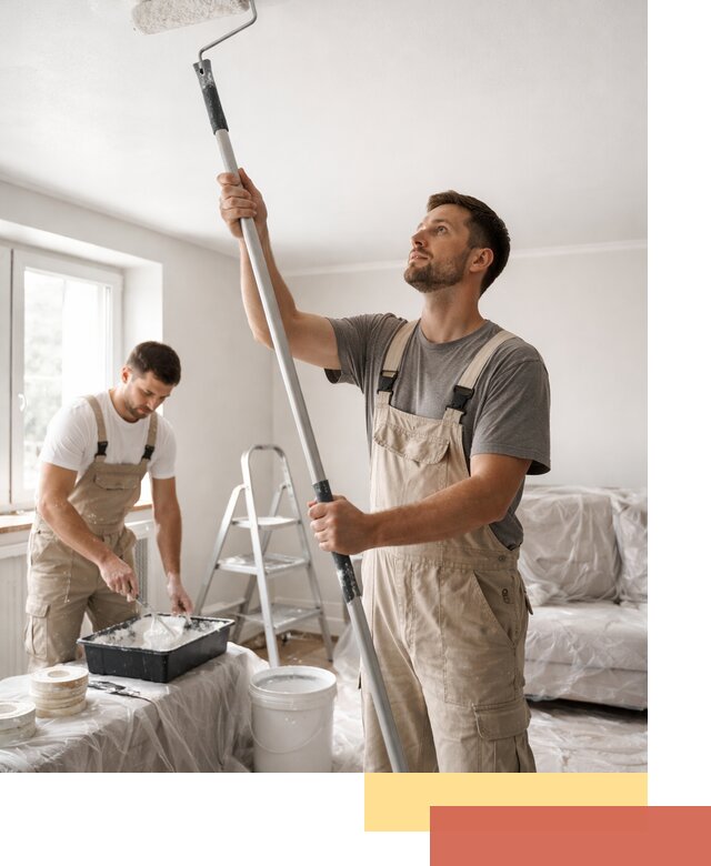 Покраска потолка водоэмульсионной краской в Биробиджане