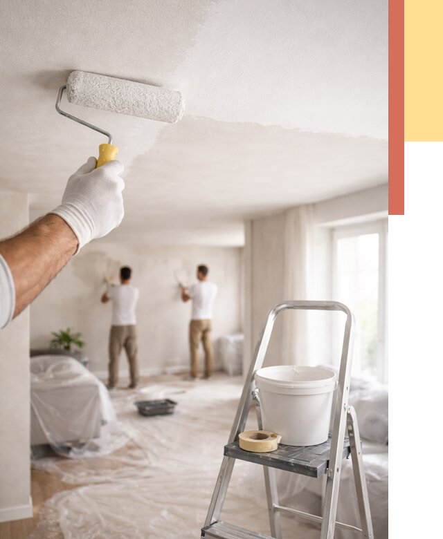 Покраска потолка акриловой краской в Биробиджане от 2535 руб. | ОТДЕЛОЧНИК-Брб