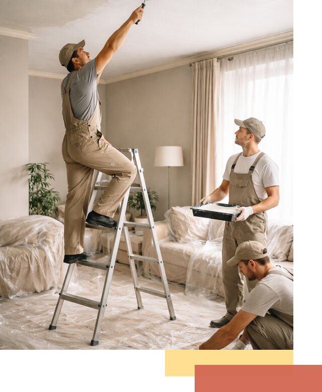 Покраска потолков акриловой краской в Биробиджане качественно и быстро