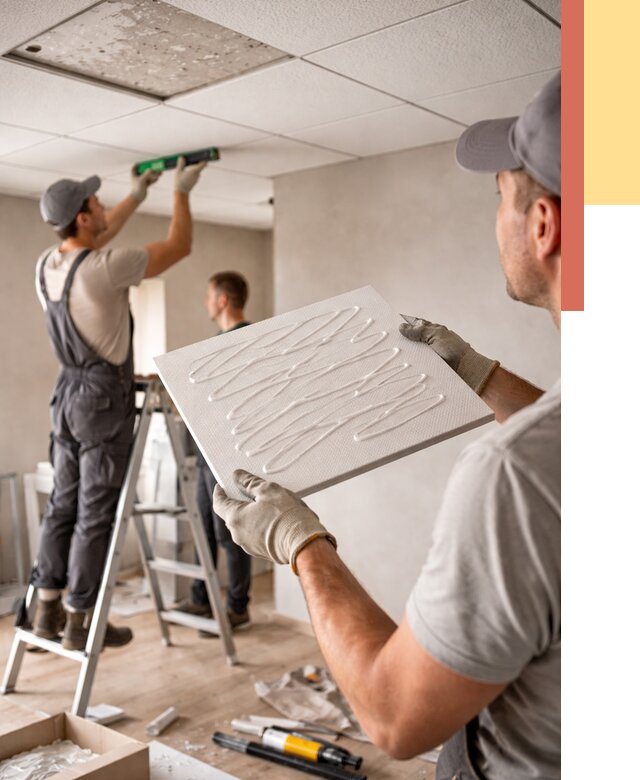 Монтаж потолочной плитки в Биробиджане от 4562 руб. — быстро и недорого | ОТДЕЛОЧНИК-Брб