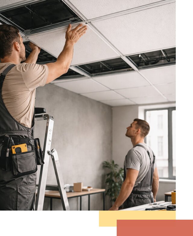 Монтаж потолочной плитки в Биробиджане качественно и в срок