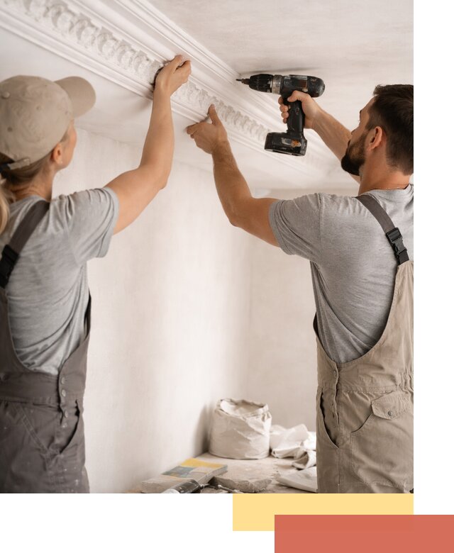 Профессиональный монтаж лепнины на потолок в Биробиджане